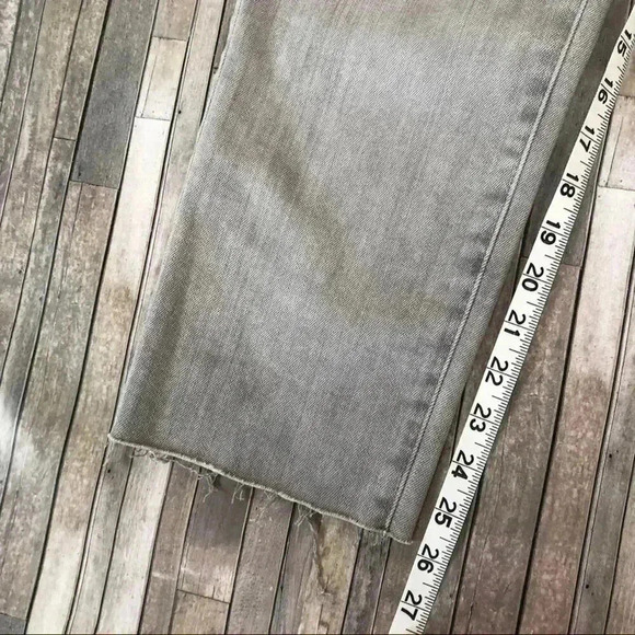 AG Adriano Goldschmied The Isabel Grey High Rise Straight Cropped Jeans Size 30R - Picture 6 of 8